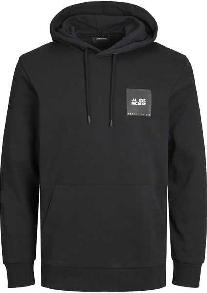 Kapüşon Yaka Siyah Erkek Sweatshirt 12213245_JJLOCK Sweat Hood