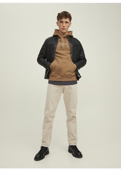Kapüşon Yaka Kahve Erkek Sweatshirt 12216335_JPRBLUARCHIE Sweat Hood No modelleri