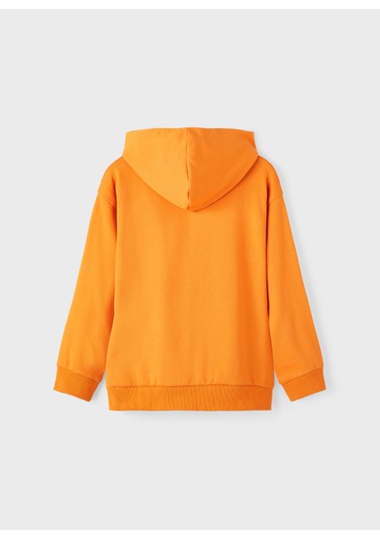 Düz Erkek Çocuk Turuncu Sweatshirt Nkmloso Ls Boxy Sweat Wh Unb