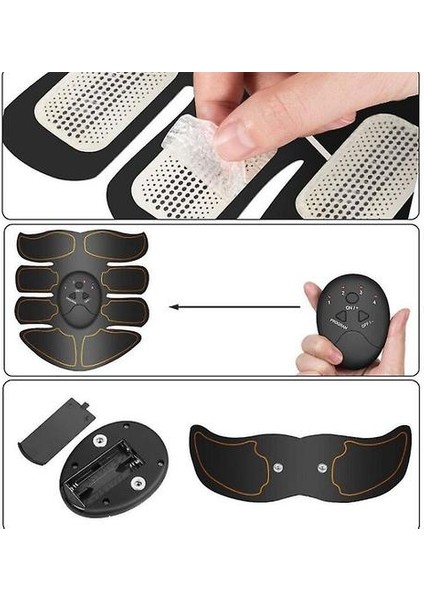 Kablosuz Ems Kas Stimülatörü Abs Karın Kas Trainer Toner Vücut Fitness (Yurt Dışından)