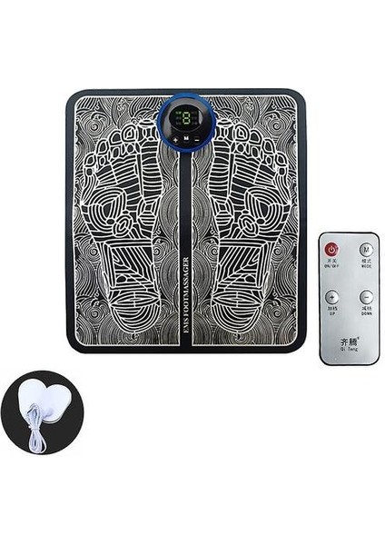 Ems Elektrikli Akıllı Darbe Akupunktur USB Şarj Kan Dolaşımı Masaj Aleti - Siyah (Yurt Dışından)