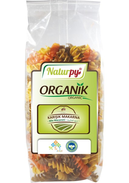 Naturpy Organik Burgu Karışık Makarna(Çeşni Bakliyat) 350 gr