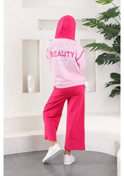 Beauty Slaş Kız Çocuk Ikiiplik Kapşonlu Eşofman MNK0395 fiyatları