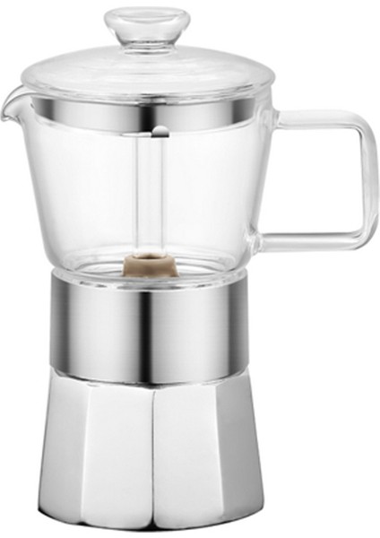 Tekli French Press Slv Cam Moka Pot 9 Fincan