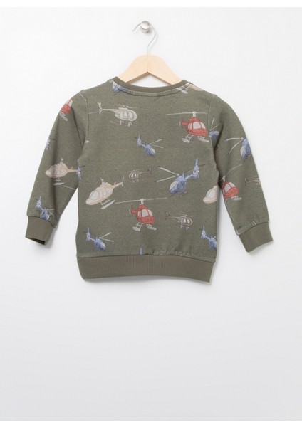 Desenli Bebek Haki Sweatshirt Nmmkrıstıan Sweat Unb H A