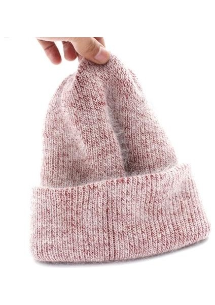 Kış Şapka Gerçek Tavşan Kürk Kış Şapkalar Kadınlar Için Moda Sıcak Beanie Şapka Kadınlar Katı Yetişkin Kapak Kafa Kap | Bayan Skullies Ve;kasket(Yurt Dışından)