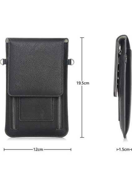 Evrensel Omuz Çantası Telefon Kılıfı Kapak Crossbody Çanta Cüzdan Çevirme Fermuar Kılıfı(Yurt Dışından) fiyatları