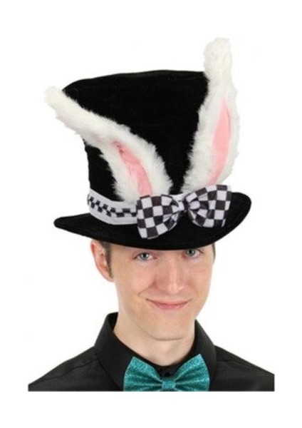 Cosplay Şapka Sevimli Paskalya Günü Tavşan Top Şapka Alice Wonderland Bunny Bowler Erkek Kadın Cadılar Bayramı Kostüm Komik Topper Karnaval Kulakları | Tatil Kostümleri