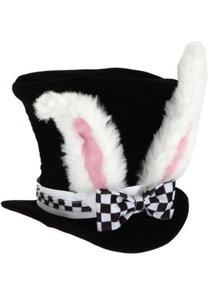 Cosplay Şapka Sevimli Paskalya Günü Tavşan Top Şapka Alice Wonderland Bunny Bowler Erkek Kadın Cadılar Bayramı Kostüm Komik Topper Karnaval Kulakları | Tatil Kostümleri