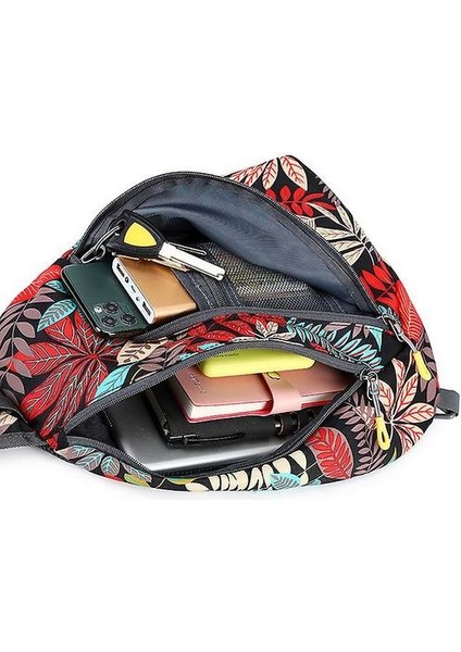 Sling Çanta Göğüs Omuz Sırt Çantası Erkekler Kadınlar Için Su Geçirmez Crossbody Çanta (Kırmızı)