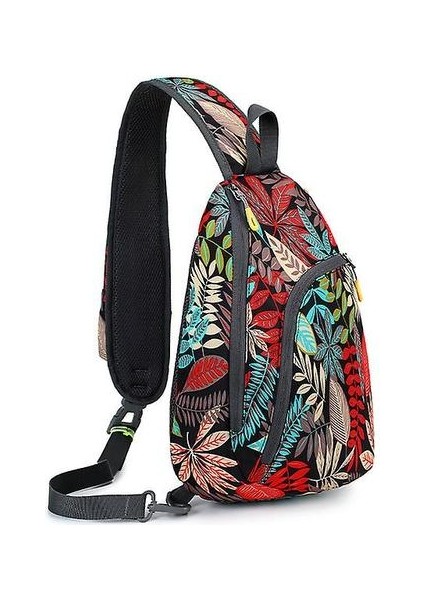 Sling Çanta Göğüs Omuz Sırt Çantası Erkekler Kadınlar Için Su Geçirmez Crossbody Çanta (Kırmızı)
