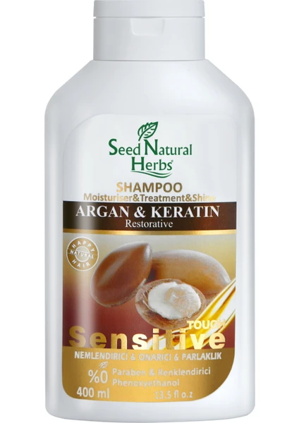 Seed Natural Herbs Argan Keratin Şampuan 400 Ml