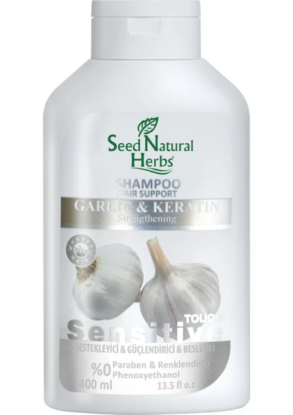 Seed Natural Herbs Sarımsaklı Şampuan 400 Ml Keratinli