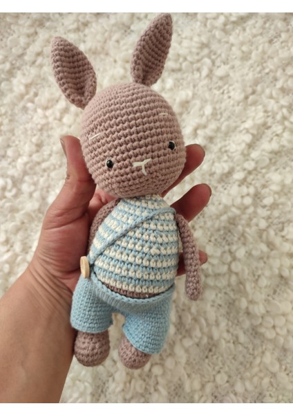 Hoş Geldin Bebek Amigurumi Tavşan Bebek Hediye Seti