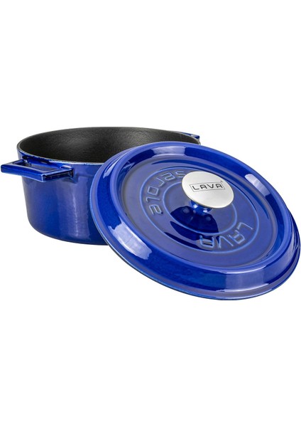 Döküm Yuvarlak Tencere 24 cm Majolica Mavi modelleri