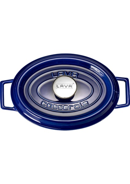 Döküm Oval Tencere 21 x 27 cm Majolica Mavi fırsatları