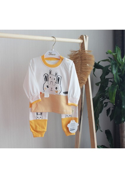 Tavşan Detaylı Kız Erkek Bebek Ikili Alt Üst Eşofman Takım
