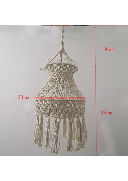 30 * 75 cm Bohemian Püskül Dekor Fener Makrome Goblen Duvar Asılı El Dokuma Avize Abajur Oturma Odası Kahve Restoran Dekor | Dekoratif Gobiyeller (Yurt Dışından)