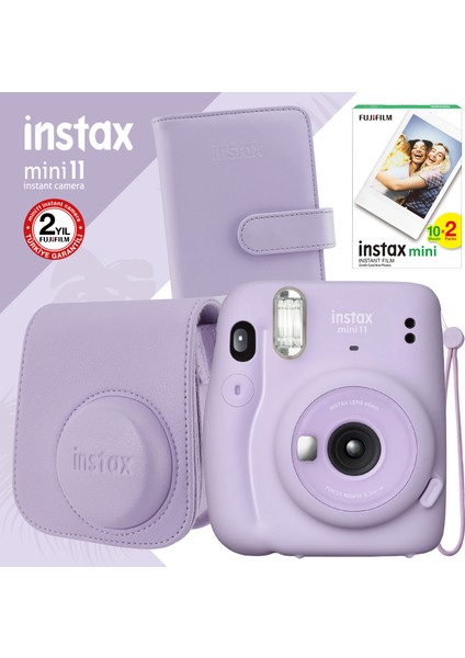 Instax Mini 11 Lila Fotoğraf Makinesi Seti 1
