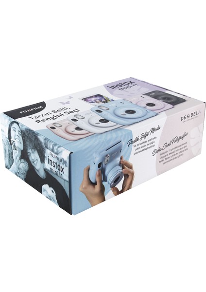 Instax Mini 11 Mavi Fotoğraf Makinesi Seti 1