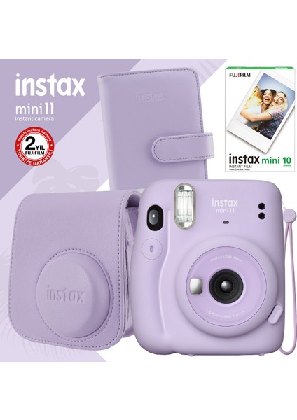 Instax Mini 11 Lila Fotoğraf Makinesi Seti 2
