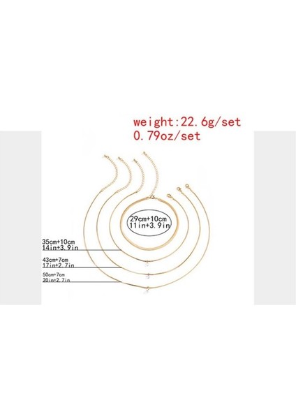 Moda Takı ile Basit ve Taze Çok Katmanlı Özel Zincir Kolye Moda Kristal Kolye Kolye Kadın Için Set | Zincir Kolyeler (Yurt Dışından)