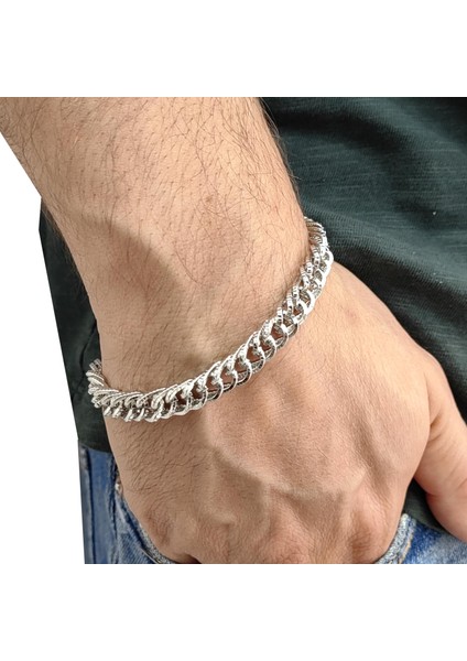 Parlak Kalemli Örgü Çelik Erkek Bileklik ED04 modelleri
