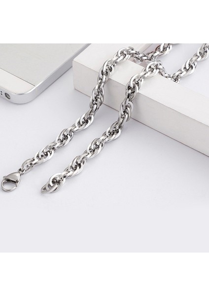 5 Mm. 58 Cm. Gri Çelik Erkek Zincir EC87BY fiyatları