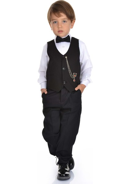 Yelekli Smokin Erkek Çocuk Takım modelleri