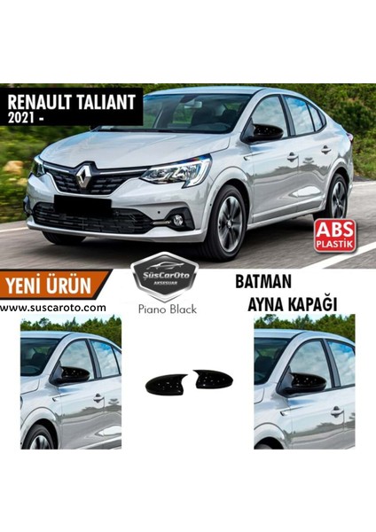 Renault Taliant Batman Yarasa Ayna Kapağı Piano Black Abs Plastik