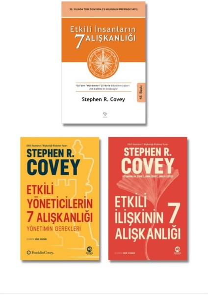 Etkili İnsanların 7 Alışkanlığı - Etkili Yöneticilerin 7 Alışkanlığı - Ekili İlişkinin 7 Alışkanlığı - 3 Kitap - Stephen R. Covey