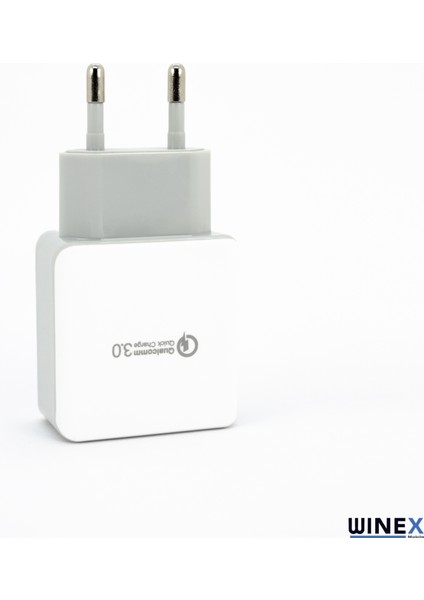 X77 Usba Quick Charger 3.0 Usba To Lightning Kablolu Hızlı Şarj Aleti Set