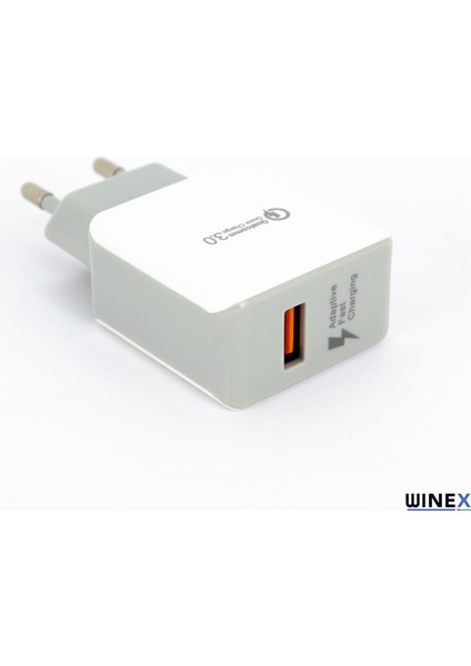 X77 Usba Quick Charger 3.0 Usba To Lightning Kablolu Hızlı Şarj Aleti Set