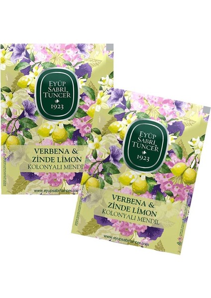 Büyük Boy Kolonyalı Mendil Verbana ve Zinde Limon 30 Adet x 2