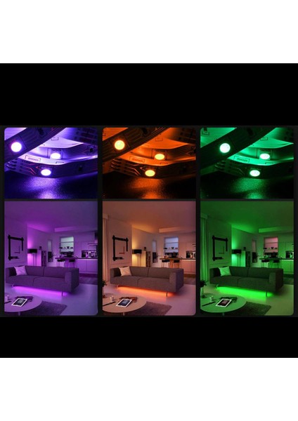 Dış Mekan 10 Metre Rgb LED Sese ve Müziğe Duyarlı Bluetooth Özellikli Tak Çalıştır Set 3 Çipli