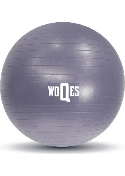 WOQES 65cm Pilates Topu Yüksek Kalite PVC Şişirme Pompası Hediyeli