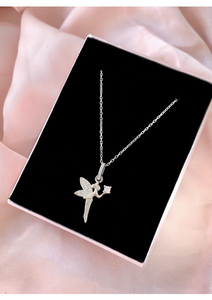 Alâ Silver Jewellery Taşlı Peri Tasarım 925 Ayar Gümüş Kolye