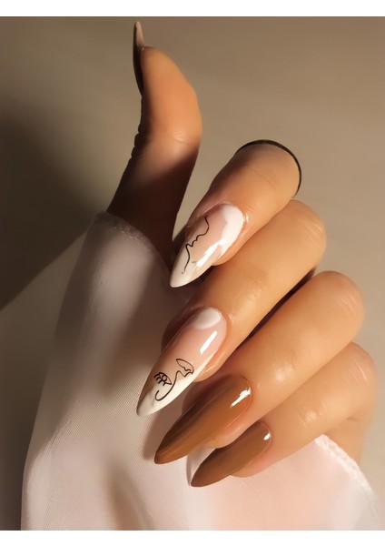 Artikel Çizgi Yüzler-1 Tırnak Dövmesi, Tırnak Tattoo, Nail Art, Tırnak Sticker