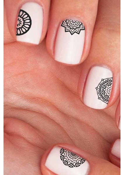 Mandala Desenler Tırnak Dövmesi, Tırnak Tattoo, Nail Art, Tırnak Sticker