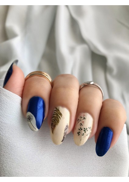 Artikel Yapraklar ve Tüyler Tırnak Dövmesi, Tırnak Tattoo, Nail Art, Tırnak Sticker