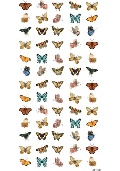 Artikel Kelebekler Tırnak Dövmesi, Tırnak Tattoo, Nail Art, Tırnak Sticker modelleri
