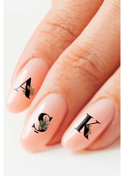 Artikel Alfabe Tırnak Dövmesi, Tırnak Tattoo, Nail Art, Tırnak Sticker