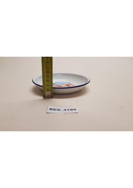 Pembe Çiçekli Çinko -Emaye Tabak R=16 cm BEG_4189