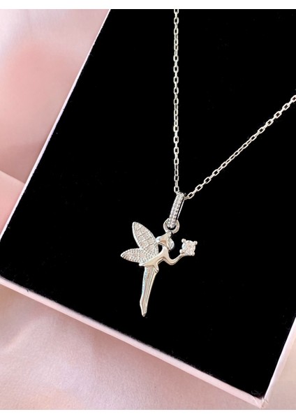 Alâ Silver Jewellery Taşlı Peri Tasarım 925 Ayar Gümüş Kolye