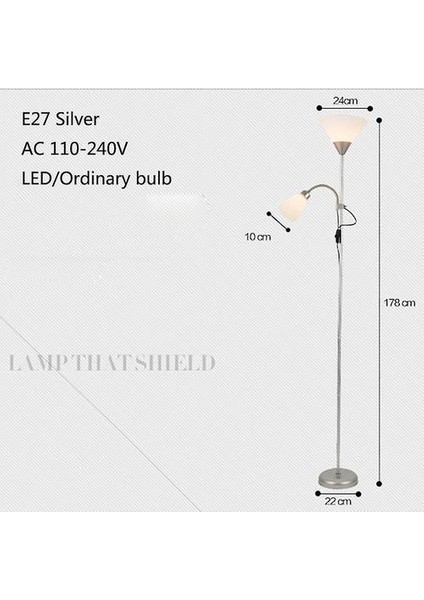 Amerikan Tarzı Modern Demir Boyalı Zemin Lambaları Ayarlanabilir E27 LED 220 V (Yurt Dışından)