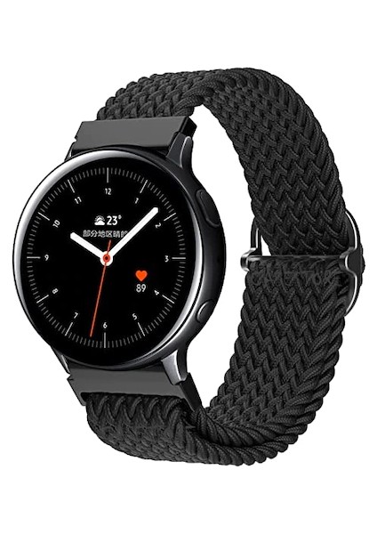 Samsung Galaxy Watch 4 Kordon 40-42-44-46 mm Örgü Tokalı Gökkuşağı Renkli Bileklik (20MM )