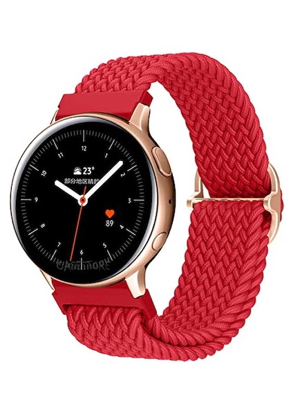 Amazfit Gtr 42 mm Uyumlu Örgü Tokalı Gökkuşağı Renkli Kumaş Ayarlanır Bileklik (20MM )
