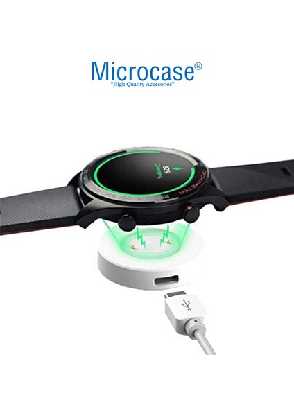 Huawei Watch 3 - Gt 3 - Gt2 Pro Için USB Manyetik Şarj Kablosu Beyaz - AL2999 modelleri