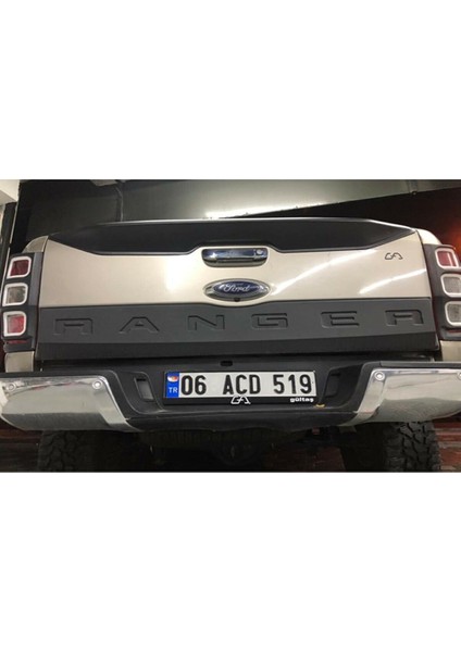 Ranger T8 Bagaj Alt Kabartma Ranger Yazılı Mat Siyah