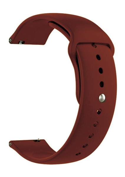 Amazfit Gtr 42 Için Silikon Kordon Kayış Bordo